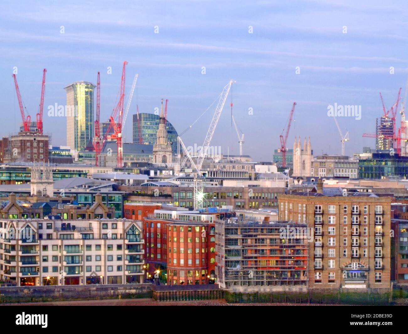 Big construction site in central London afternoon Stock Photo - Alamy