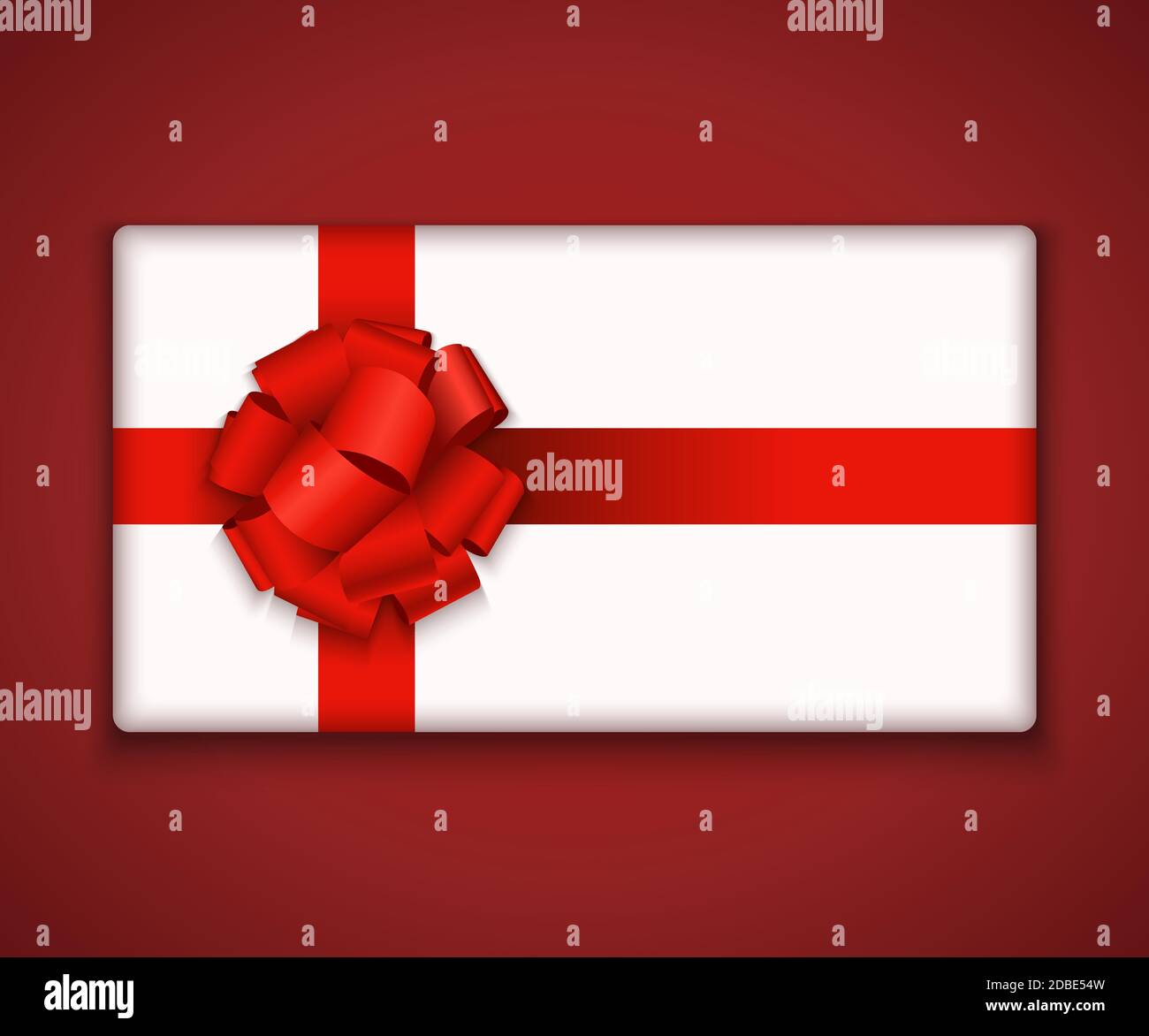 Vector modern gift box with bow ribbon Stock Vector Image & Art - Alamy