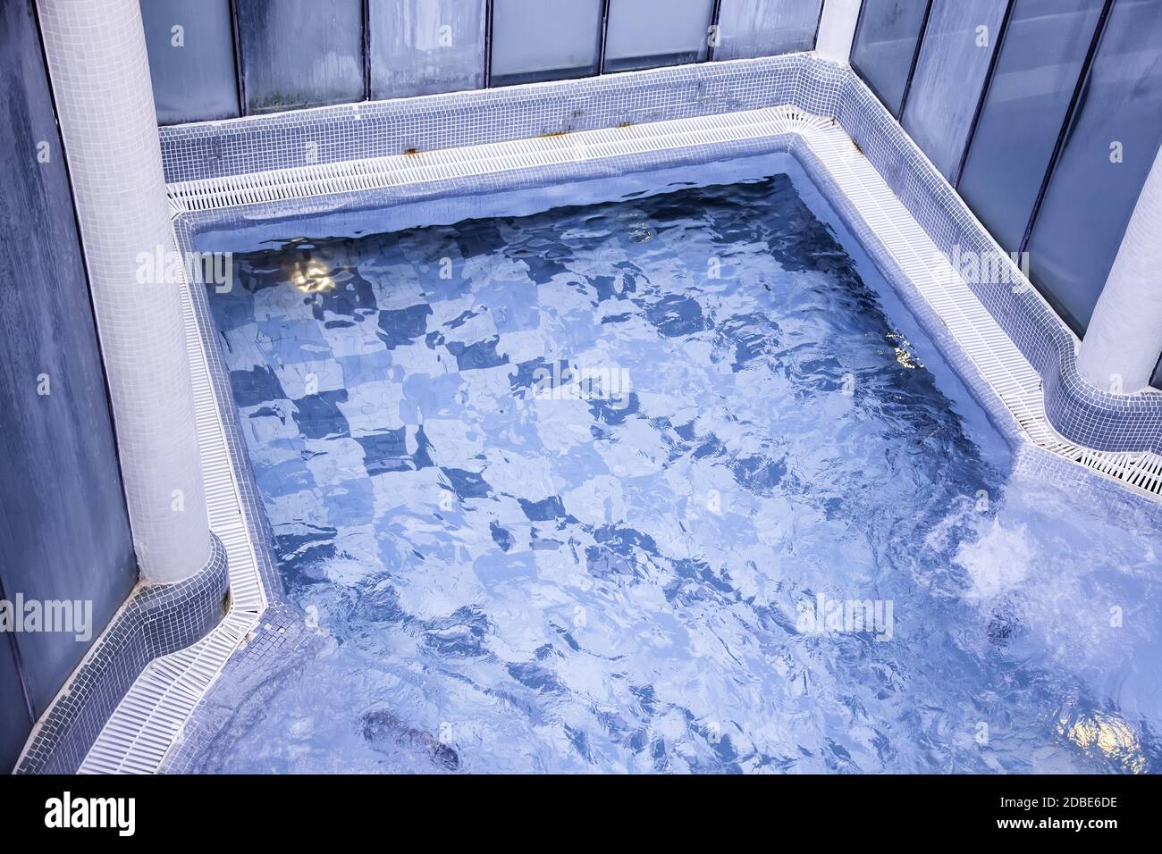 Blue water spa, detail of relaxation and health, spa with medicinal water Stock Photo Alamy