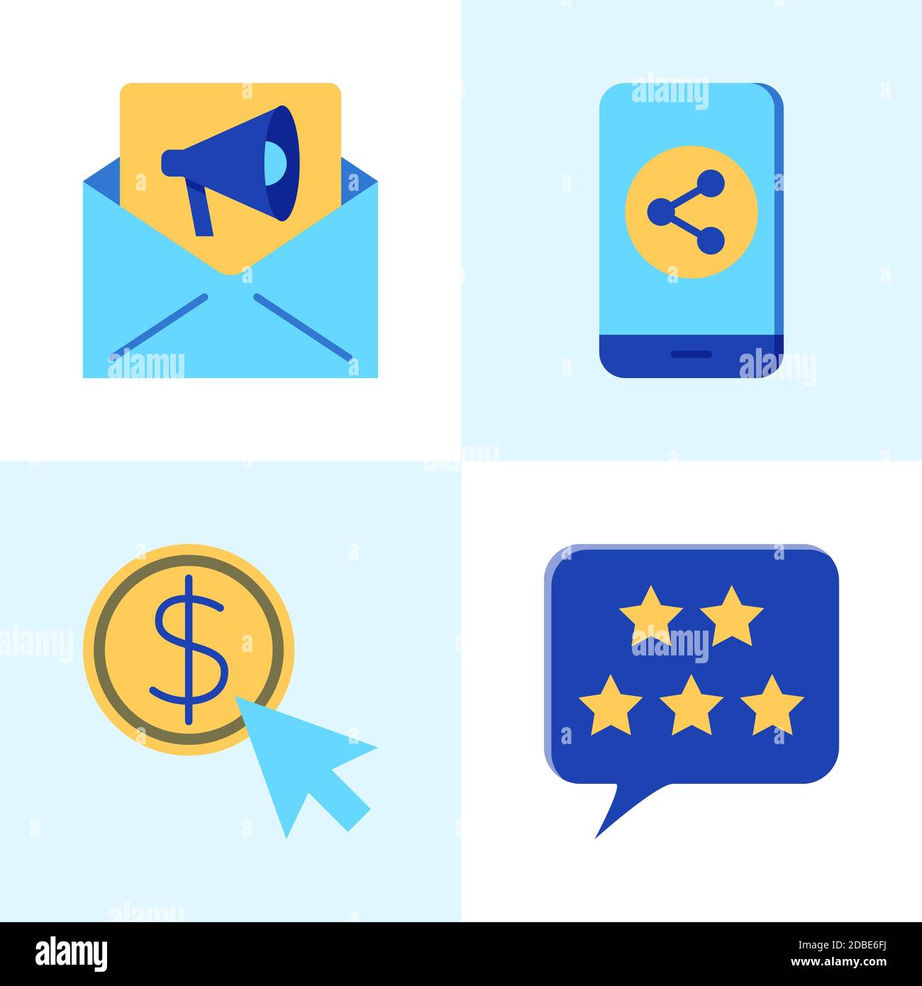 SEO and marketing icon set in flat style Stock Vector Image & Art - Alamy