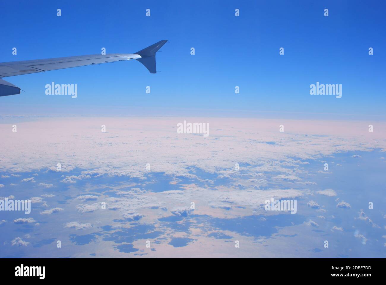 Landscape from an airplane. Shooting Location: Tokyo metropolitan area Stock Photo