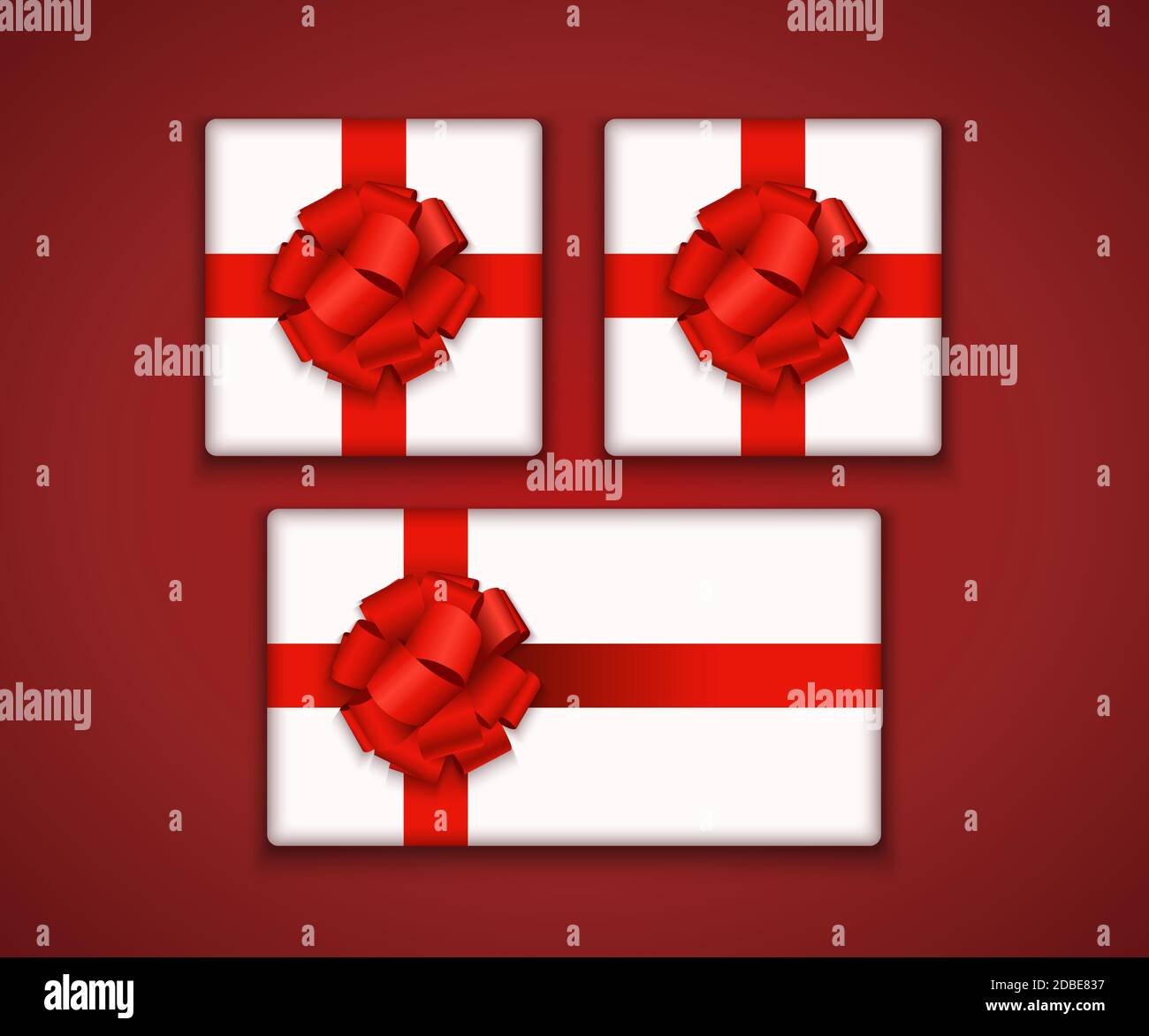Vector modern gift box with bow ribbon Stock Vector Image & Art - Alamy