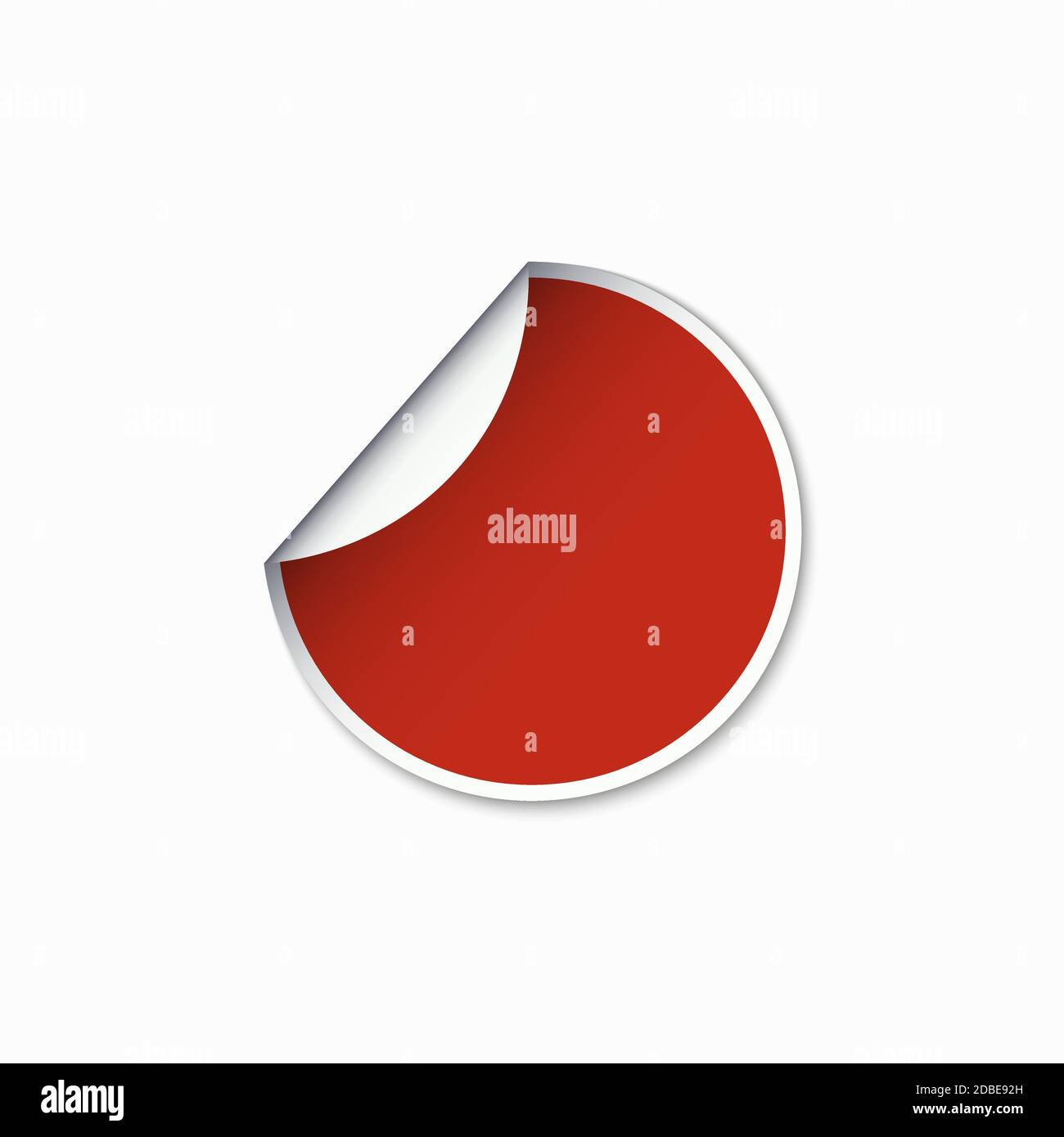 Vector modern red circle sticker with shadow Stock Vector Image & Art