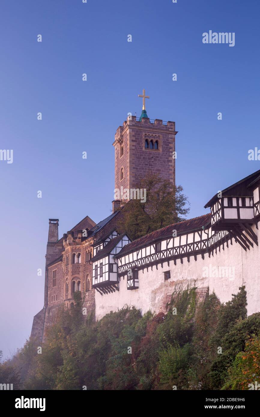 geography/travel, Germany, Thuringia, Eisenach, Wartburg Castle autumnal, Eisenach, Thuringian Forest, Additional-Rights-Clearance-Info-Not-Available Stock Photo