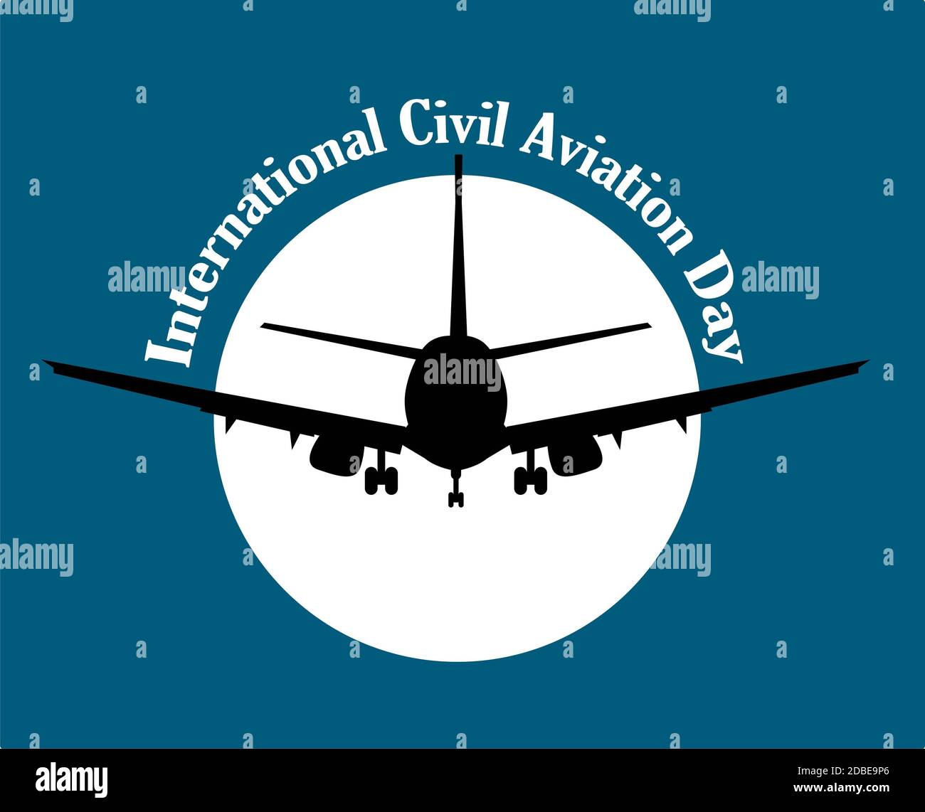 International Civil Aviation Day. Logotypes for a passenger transportation company. Aeroflot Airplane. Stock Photo