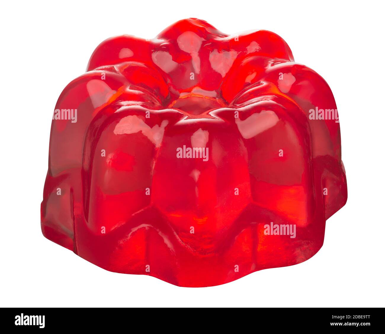 Red jelly, molded, isolated on white Stock Photo Alamy