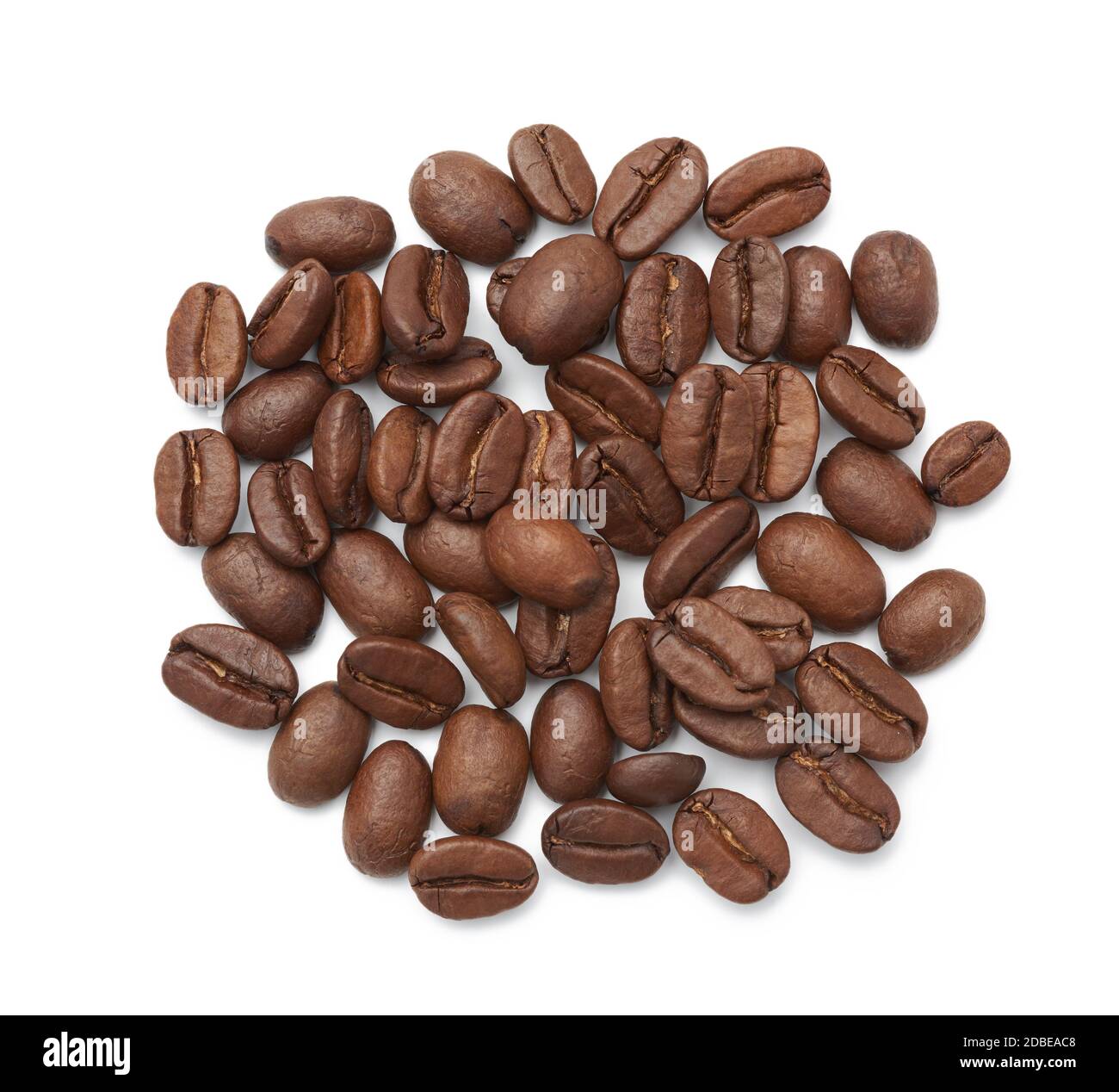 roasted coffee beans arabica isolated on a white background, bunch of ...