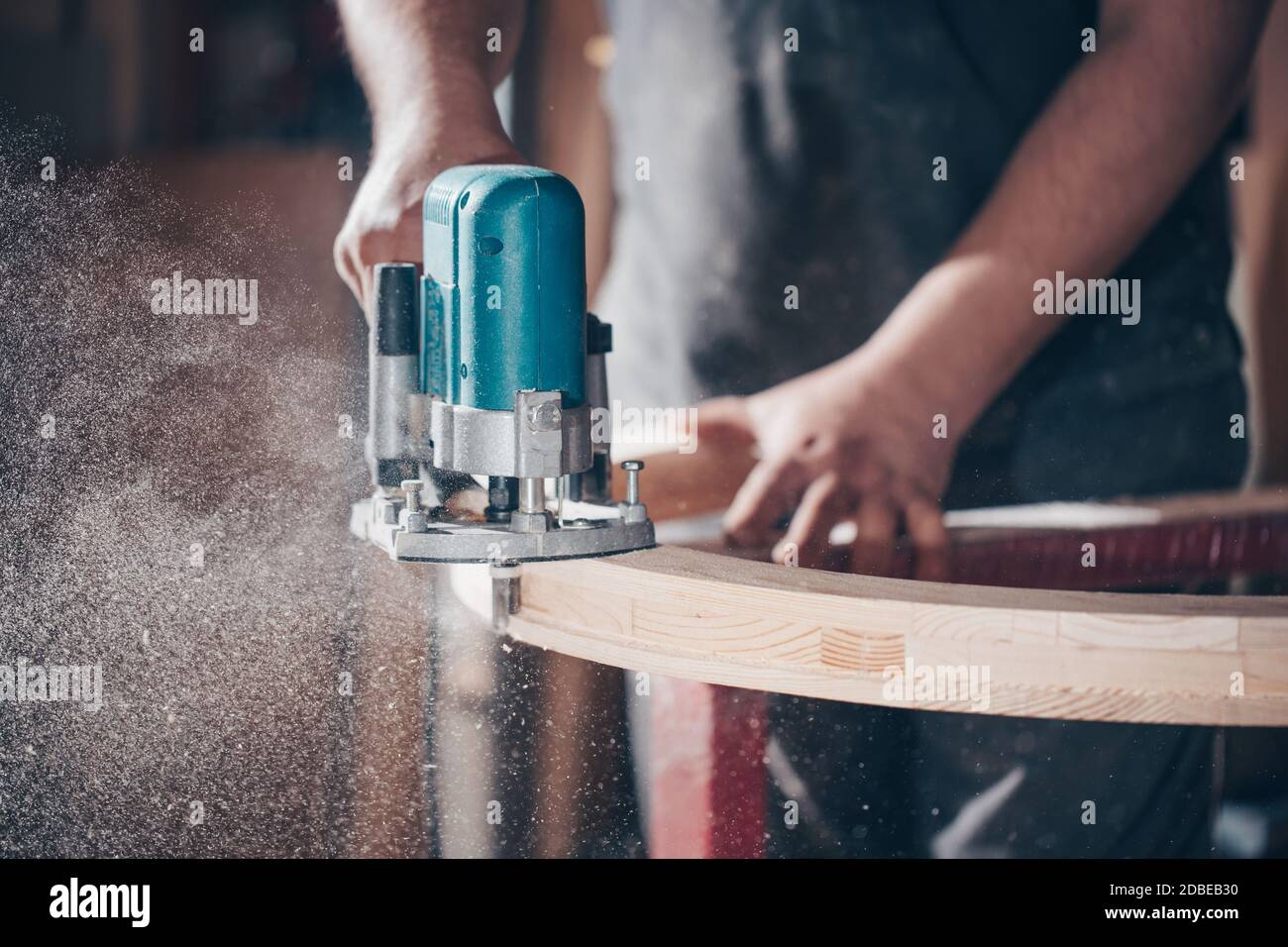 Joinery concept, woodworking and furniture making, professional