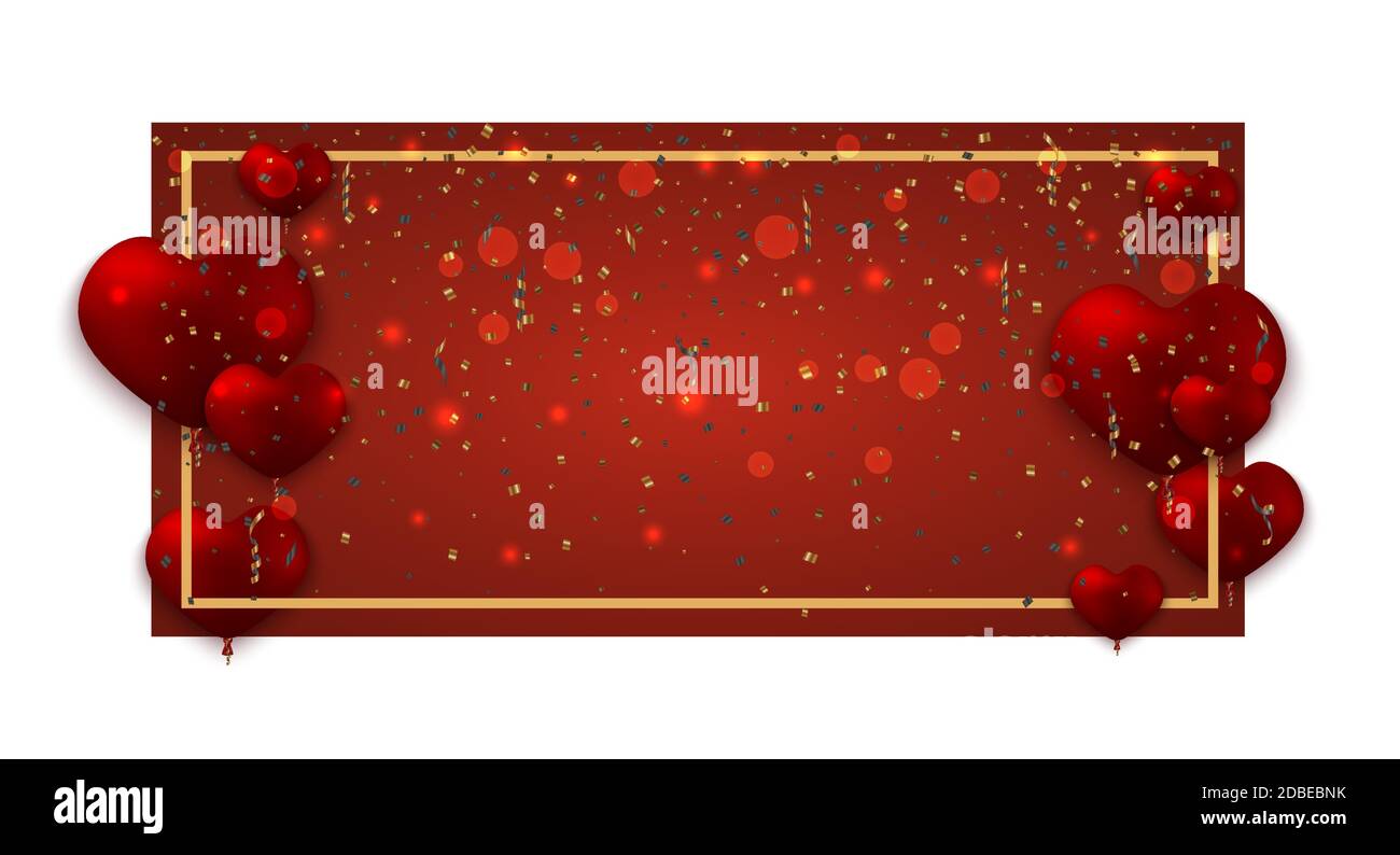 Vector modern Valentines day holiday invitation card Stock Vector Image ...