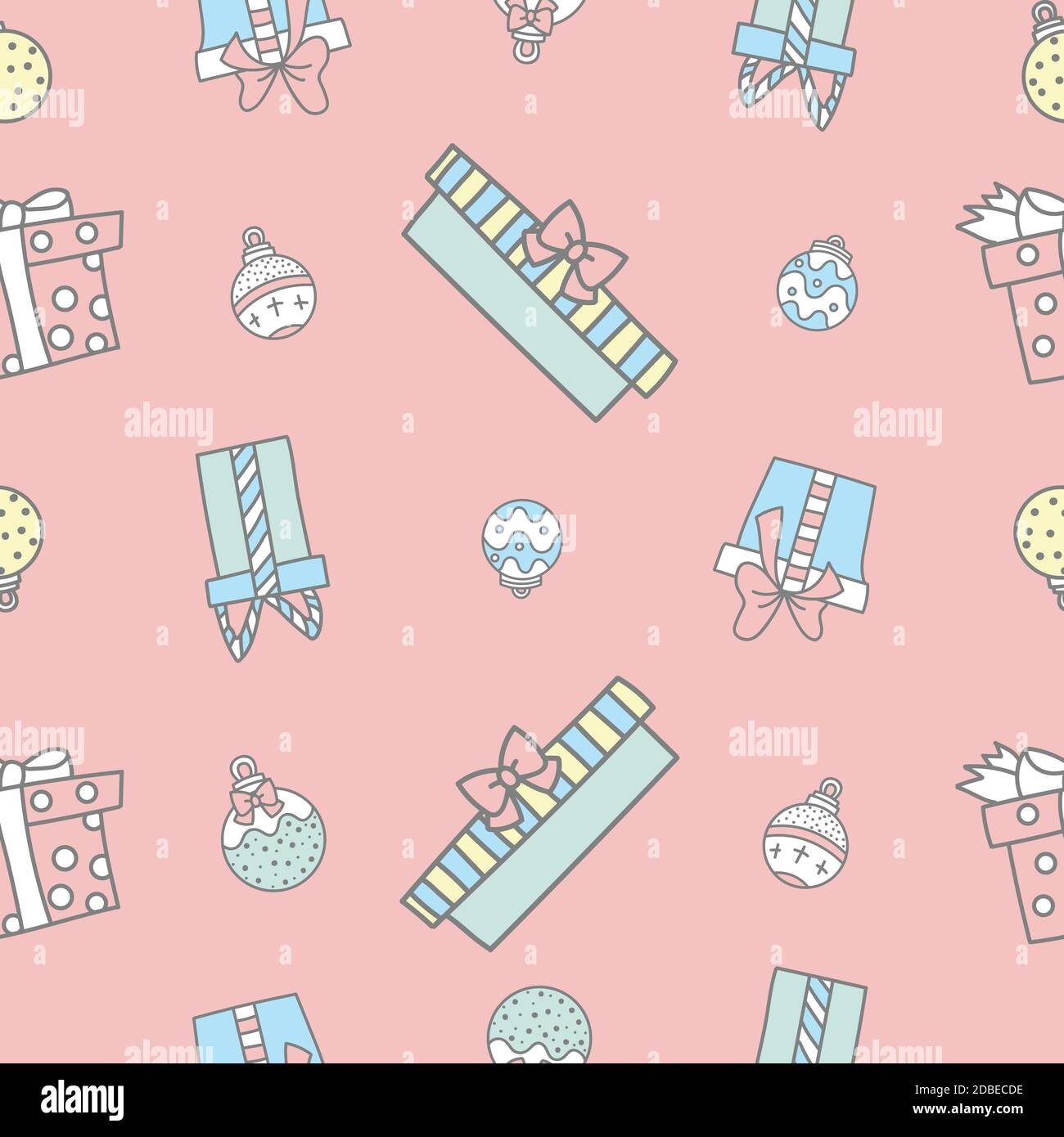 Christmas gifts and Christmas balls seamless pattern Stock Vector Image ...