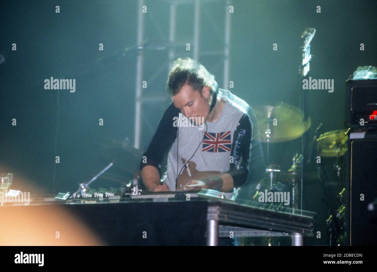Liam Howlett DJing at Resolution 2000/2001 New years party at Alexandra Palace , London, England, United Kingdom. Stock Photo