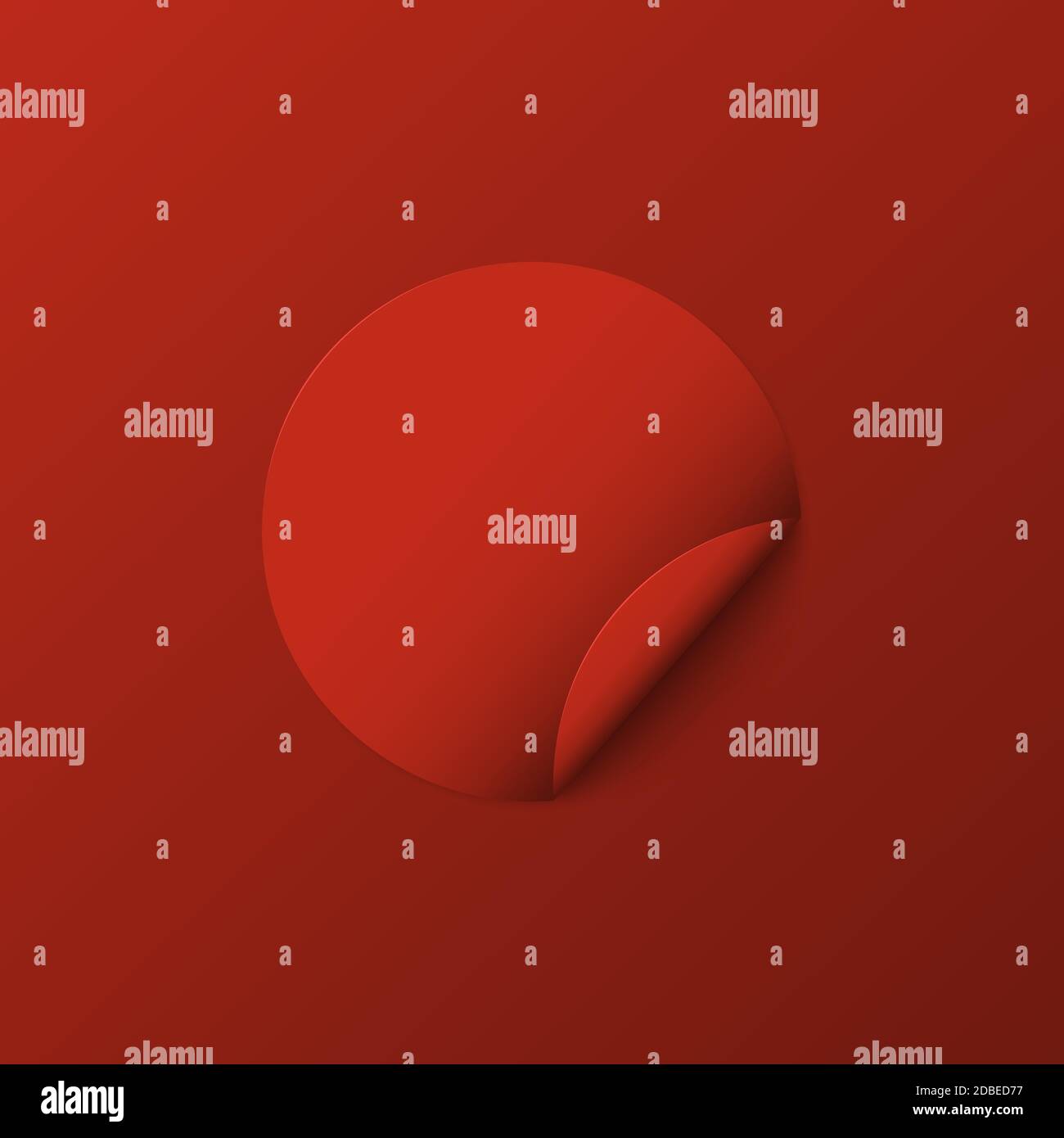 Vector modern red circle sticker with shadow Stock Vector Image & Art