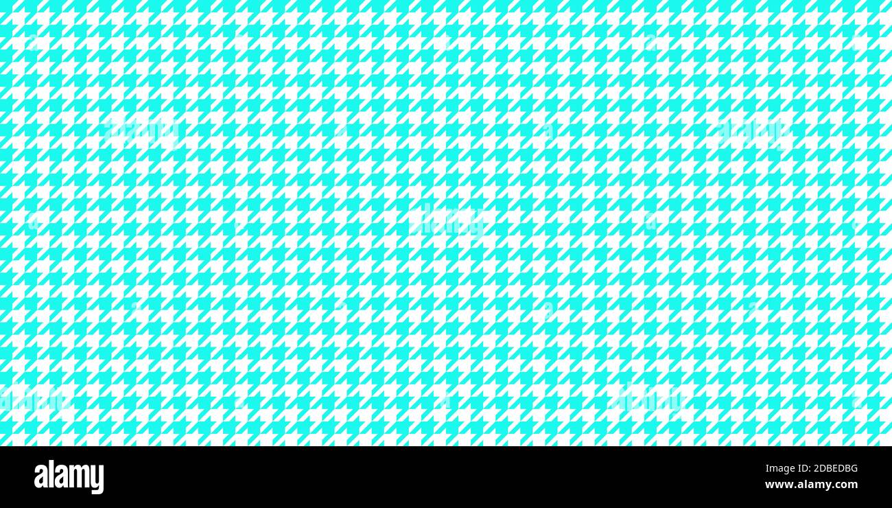 Sky Blue Seamless Houndstooth Pattern Background. Traditional Arab Texture. Fabric Textile Material. Stock Photo