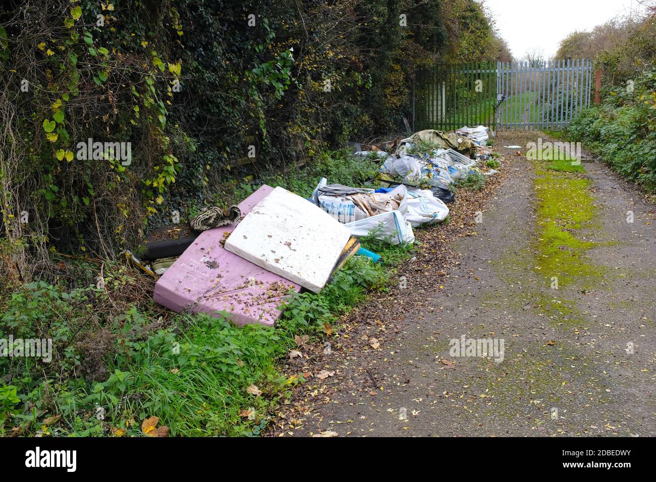Fly tipping in Biggleswade , Bedfordshire, England Stock Photo Alamy