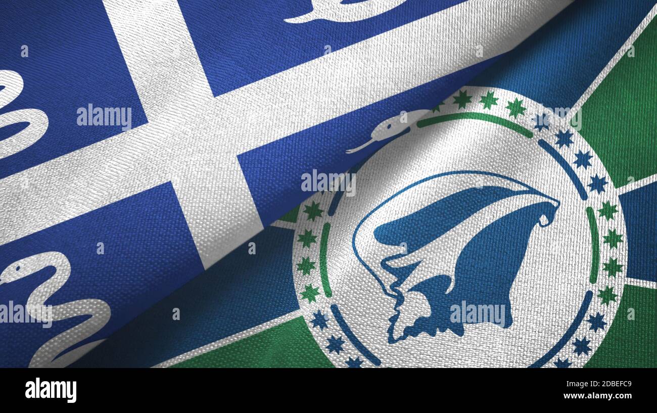 Martinique snake and Martinique two flags textile cloth, fabric texture