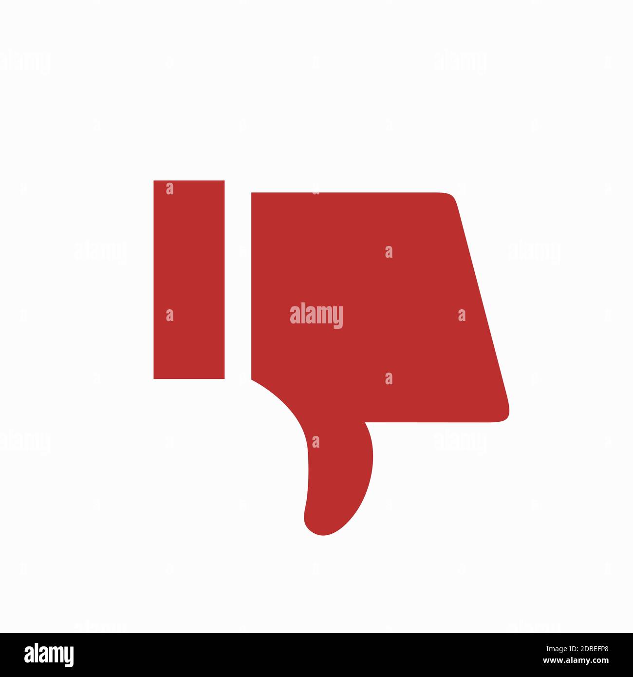 Vector modern thumbs down icon on white background. Stock Vector