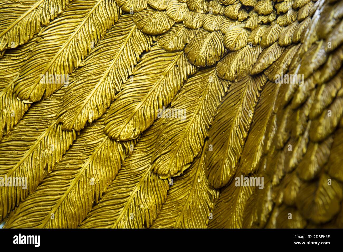 figure peacock gold Statue Winged in garden Stock Photo Alamy