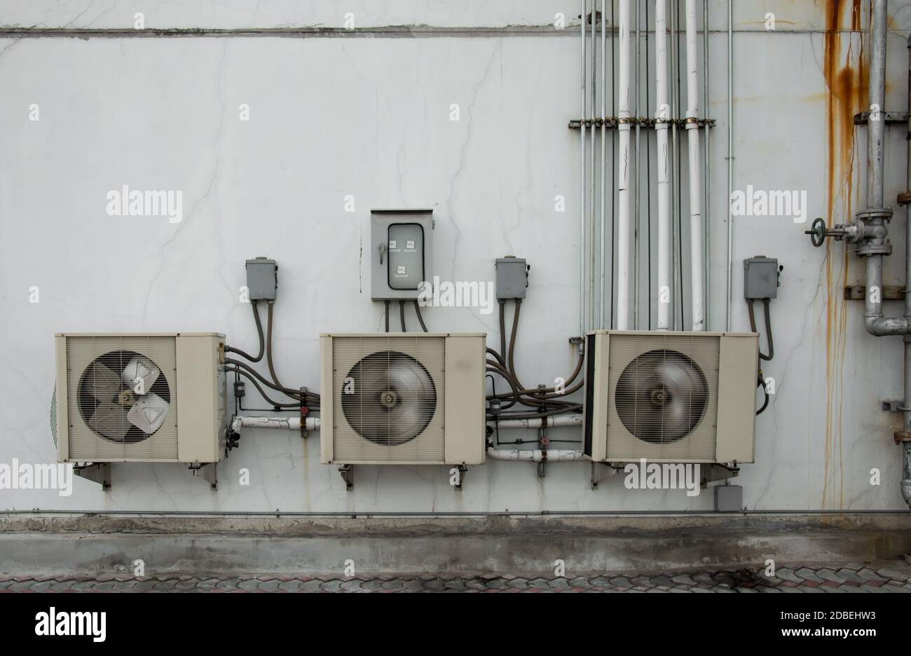 Air conditioners condenser units Stock Photo Alamy