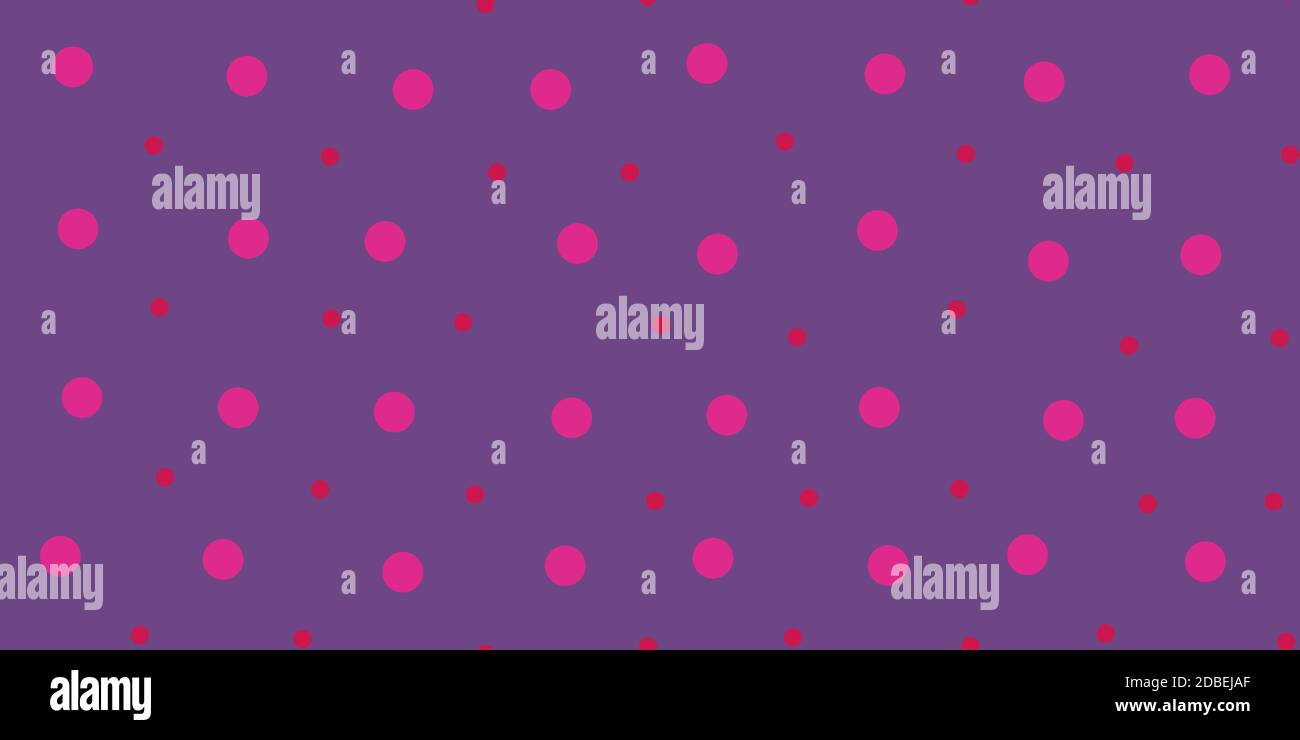 Lilac Purple Dots Pattern Background. Retro Circles Backdrop. Balls Texture. Stock Photo