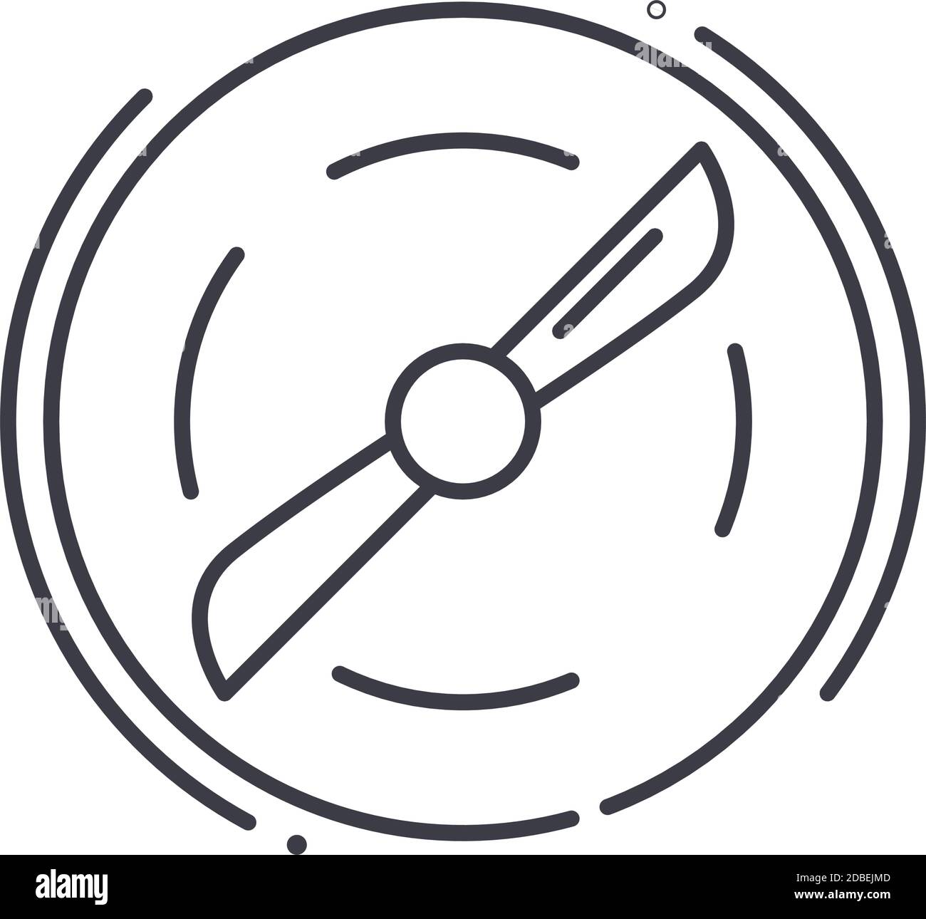 Propeller icon, linear isolated illustration, thin line vector, web