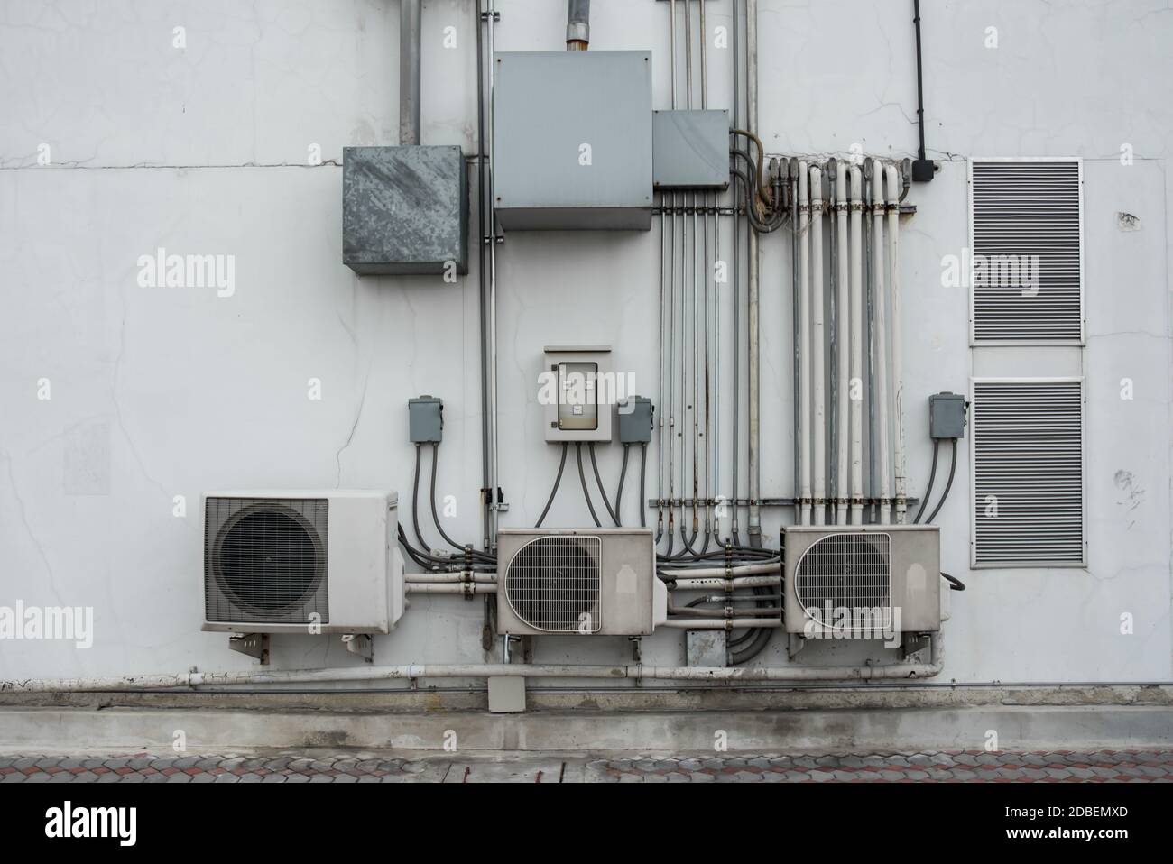 Air conditioners condenser units Stock Photo Alamy