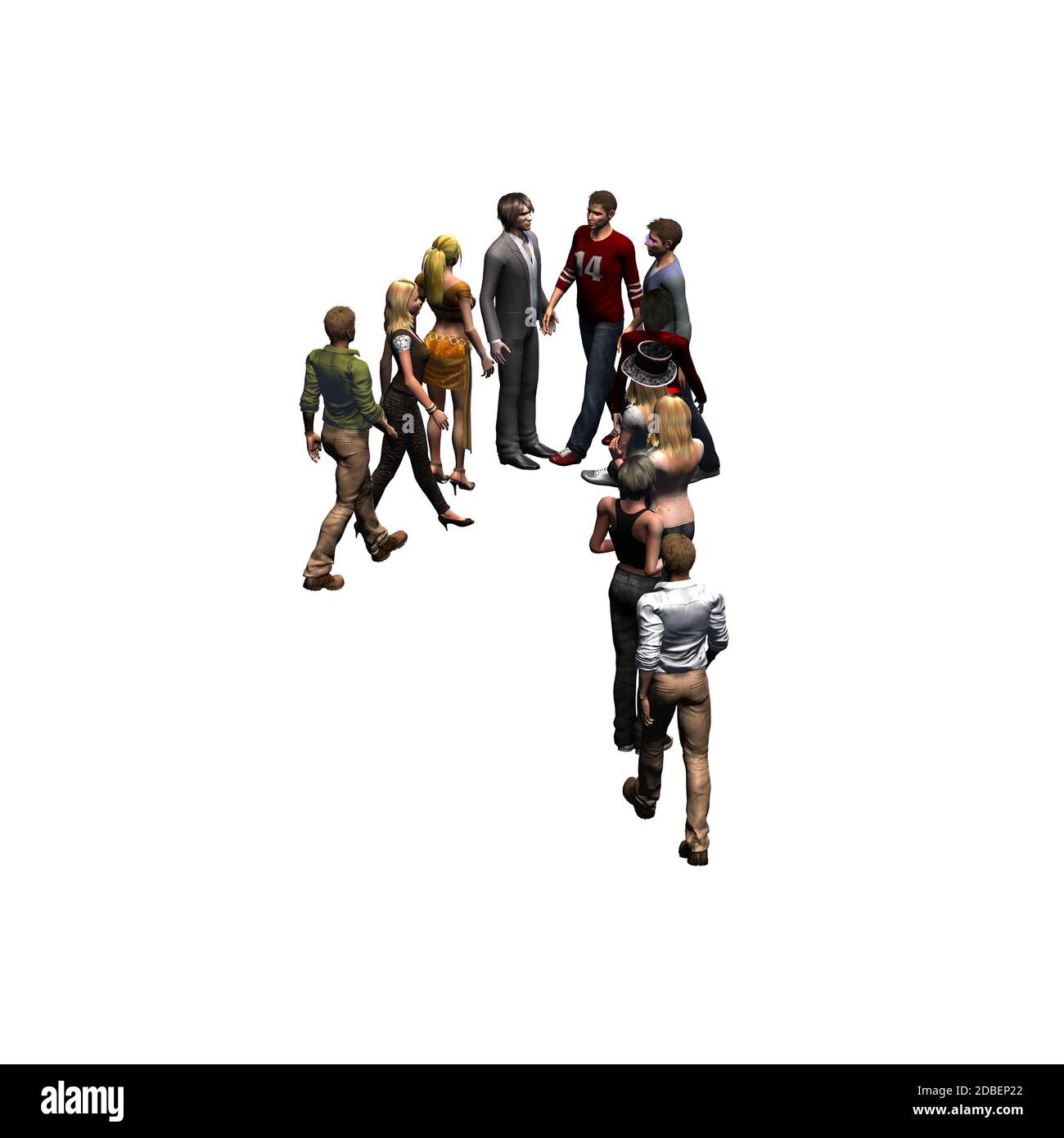 people - arranged in number 1 without shadow Stock Photo - Alamy