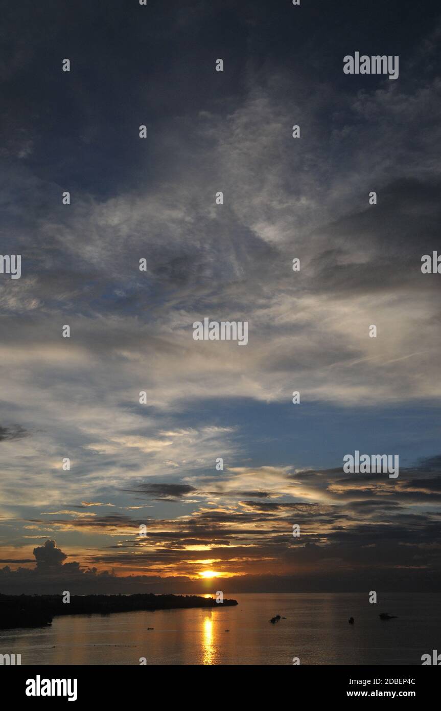 vening mode at the coast of Tagbilaran City in the Pjilippines Stock Photo