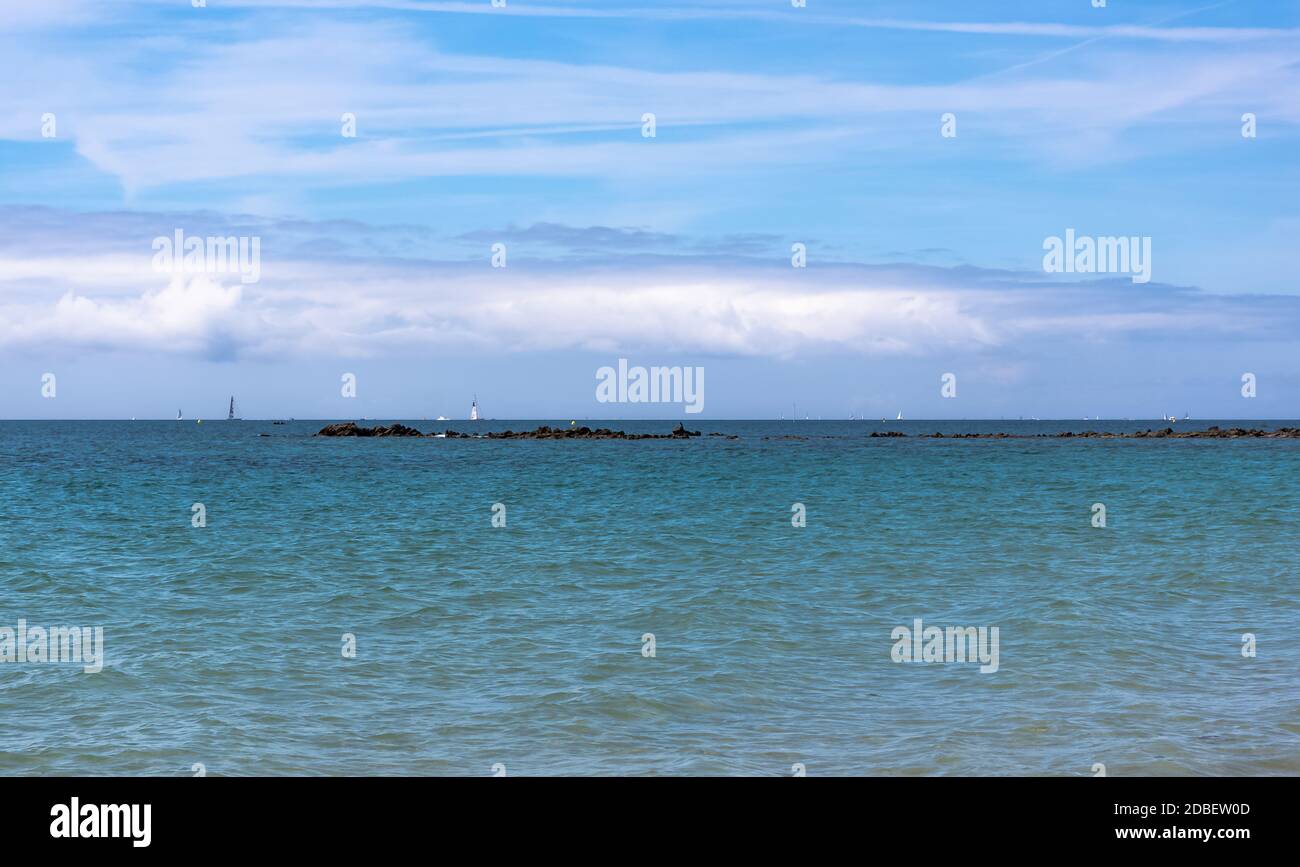 Gulf of Morbihan - Bay of Biscay - view from Carnac, Brittany, France Stock Photo