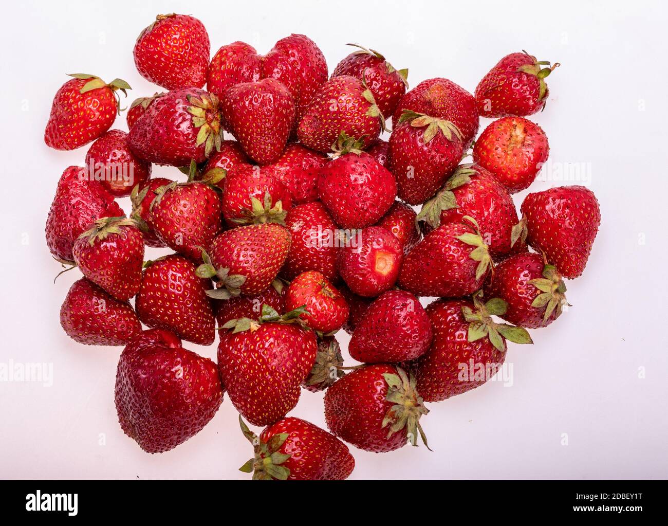 fresh ripe strawberries isolated on white background Stock Photo - Alamy