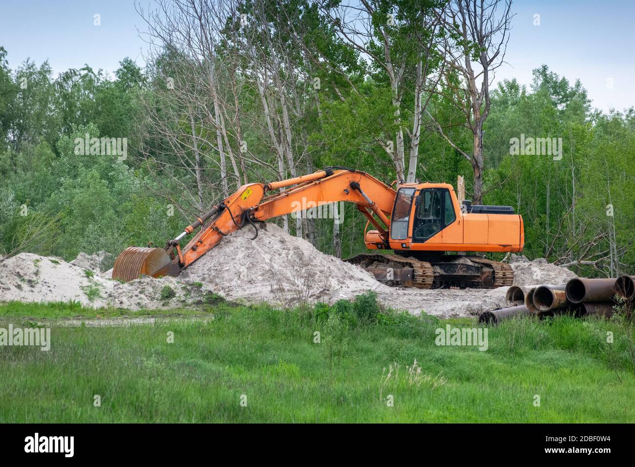 Pipeline excavation site hi-res stock photography and images - Alamy