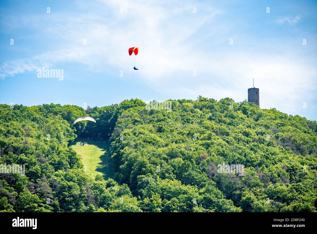 Fly paraglider Stock Photo