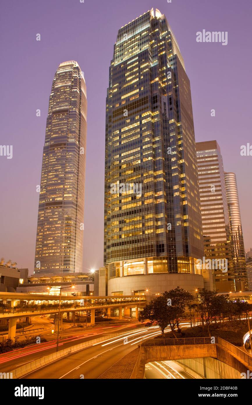 Skyline of office buildings at Connaught Road, Chung Wan (central