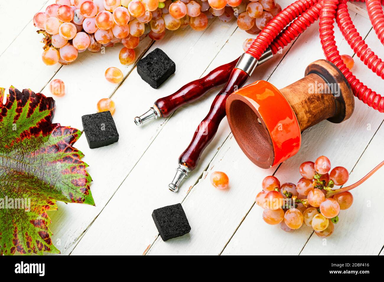 Turkish hookah with hookah tobacco with grape flavor Stock Photo Alamy