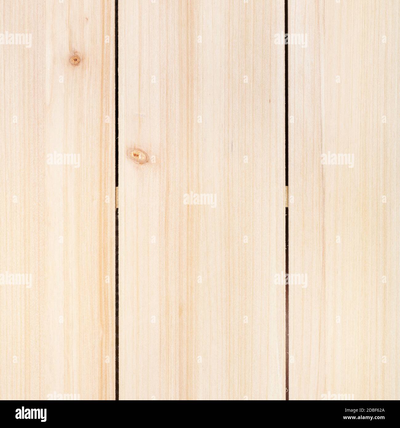 square wooden background unpainted wood board from vertical pine