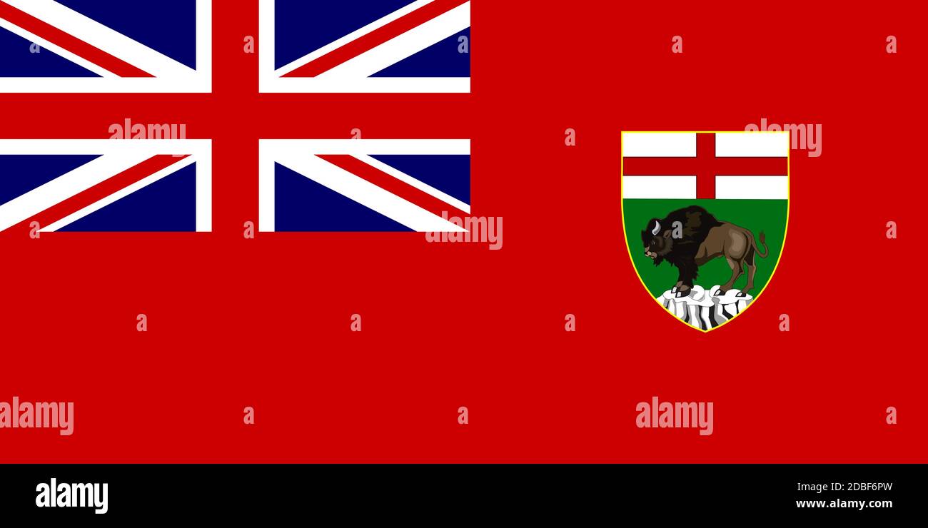 flag of Canadian state Manitoba Stock Vector