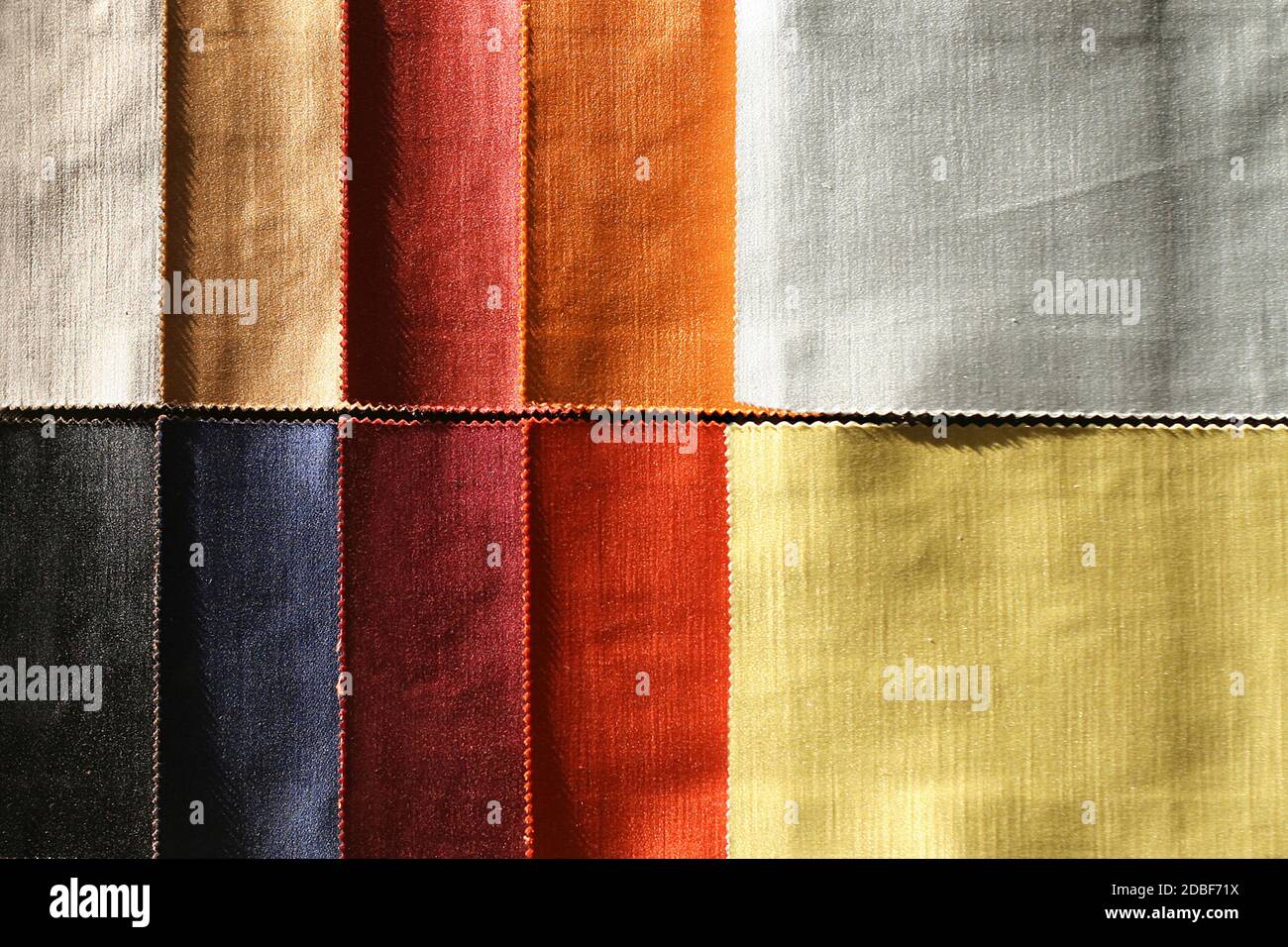 Color palette sample picker of textile fabrics Stock Photo - Alamy