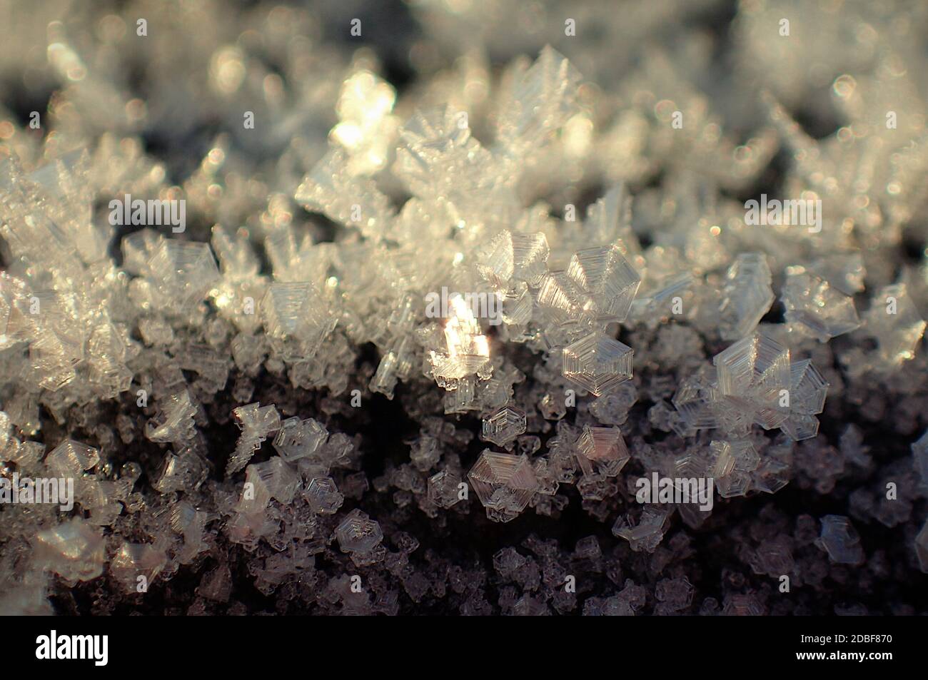 Ice crystals in the sun Stock Photo Alamy