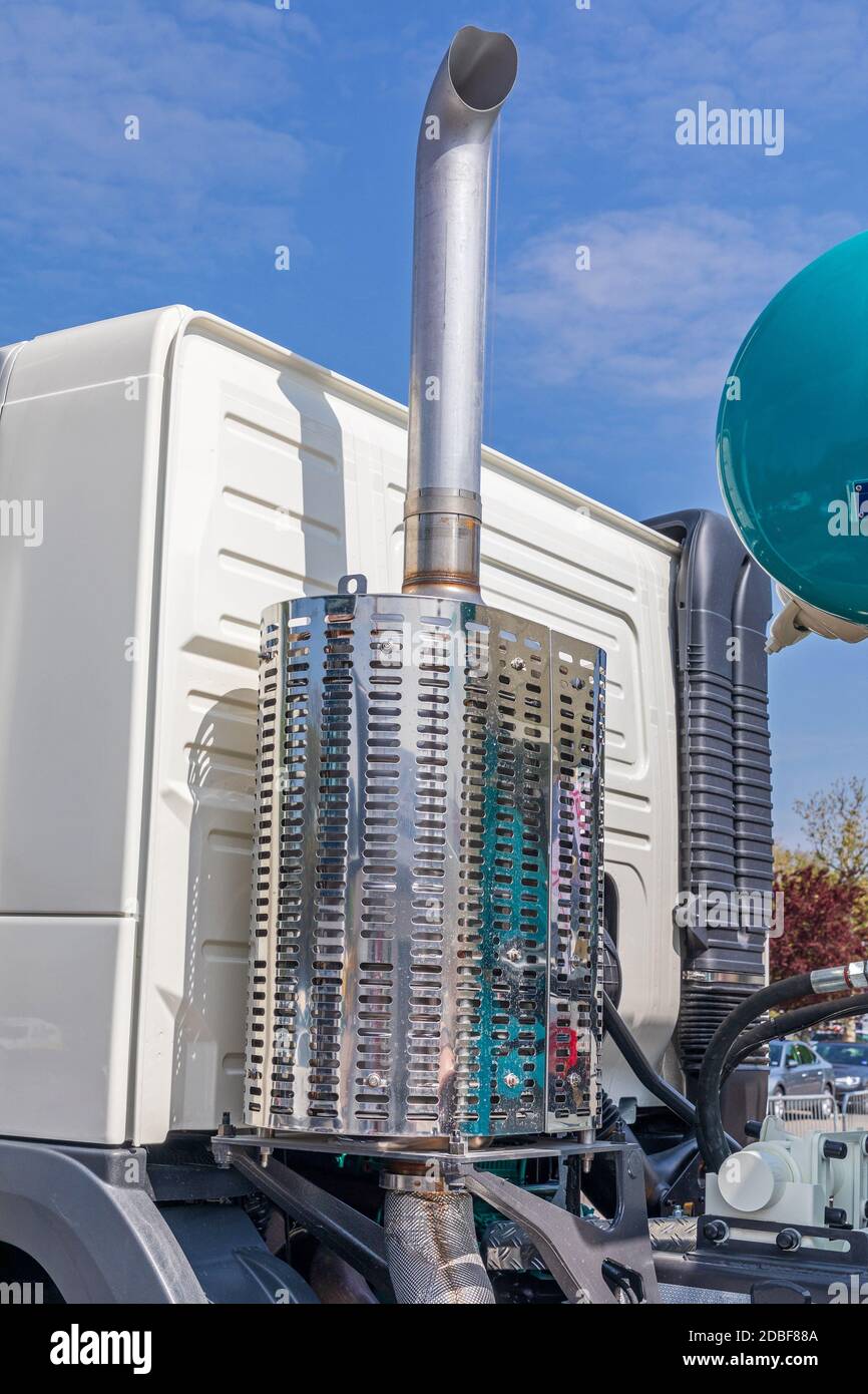 Catalytic Converter Exhaust Pipe at Diesel Truck Stock Photo Alamy