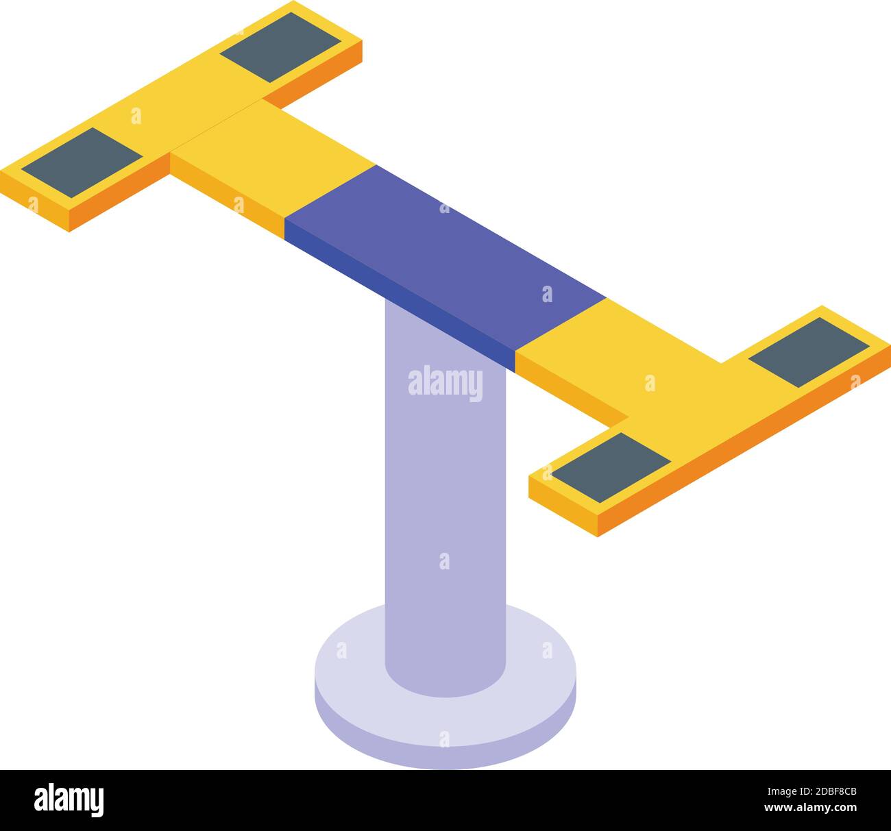 Car lift mechanism icon. Isometric of car lift mechanism vector icon