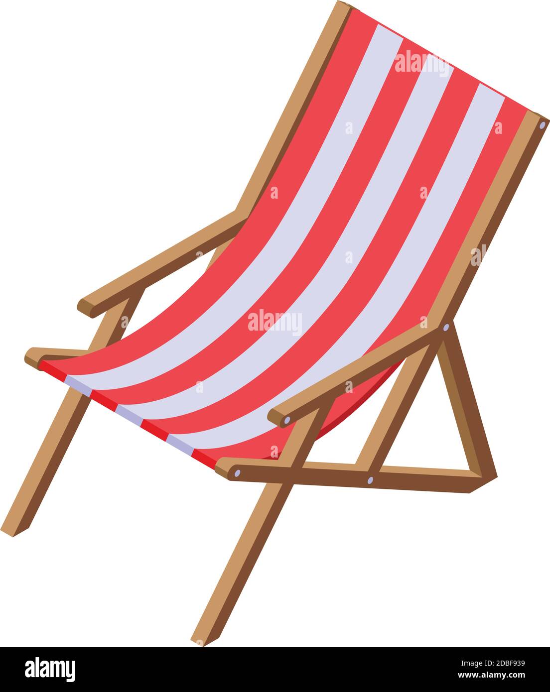 Beach chair icon. Isometric of beach chair vector icon for web design
