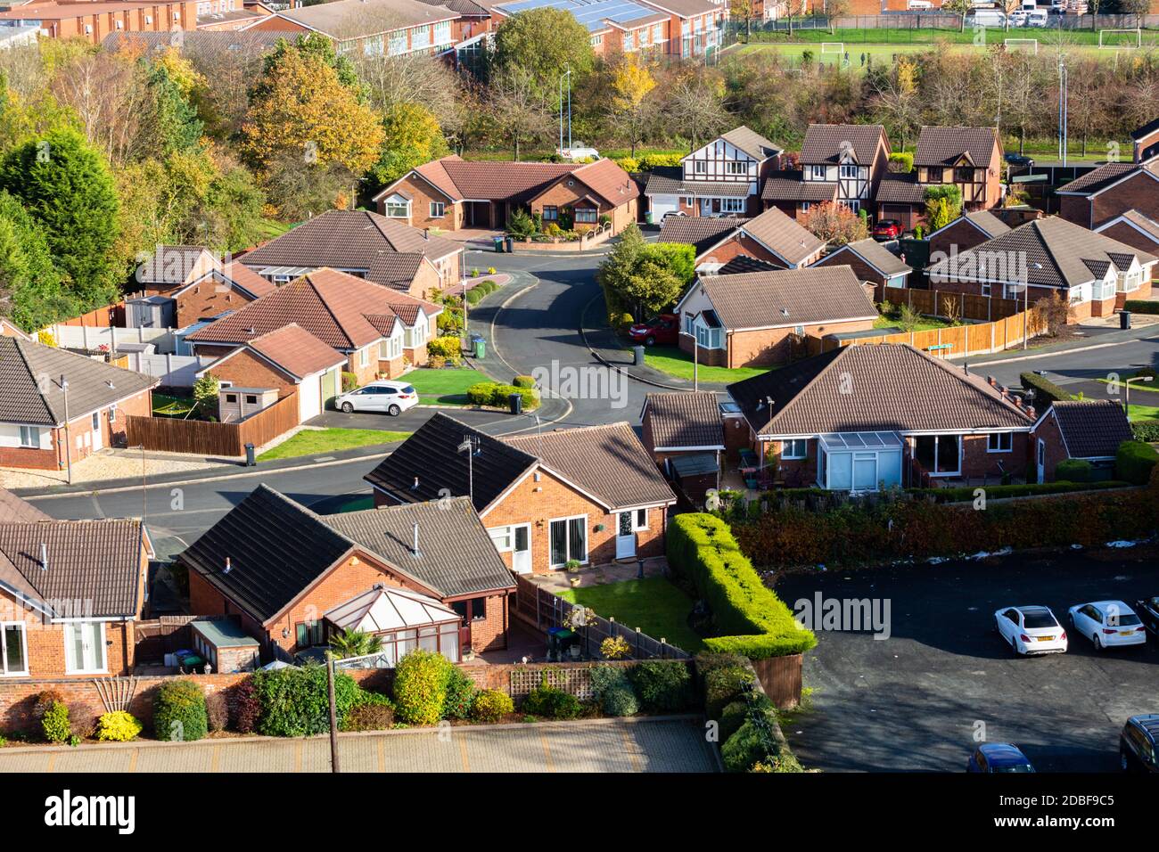 View of Old Hill, a small district in the Black Country, West Midlands