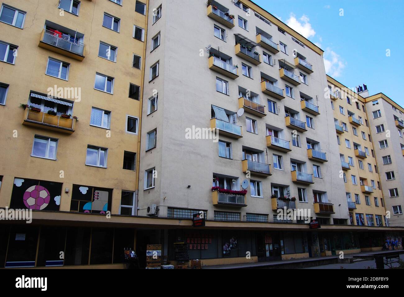 Apartment blocks in Nowa Huta, Krakow, Poland Stock Photo