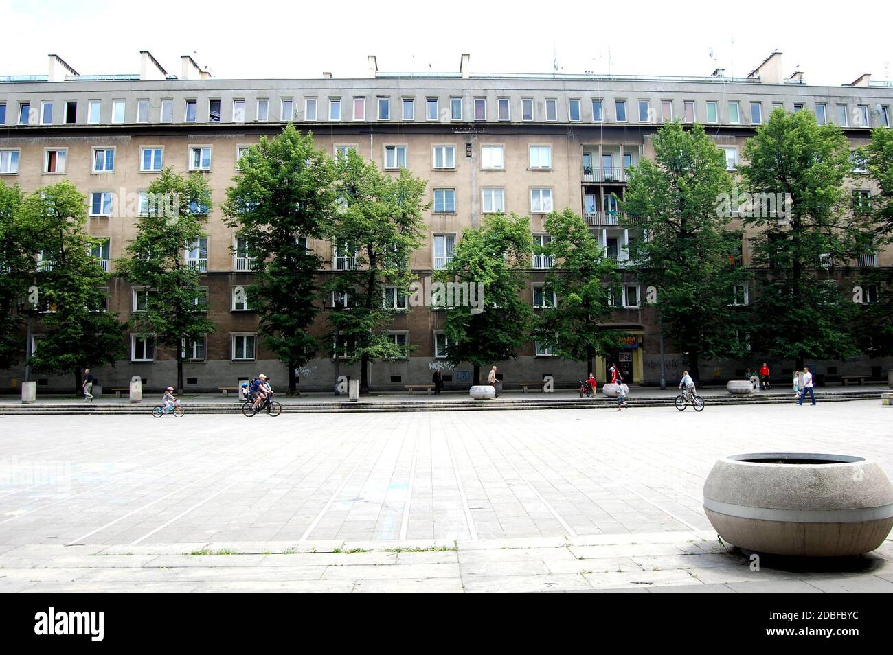 Apartment block in Nowa Huta, Krakow, Poland Stock Photo