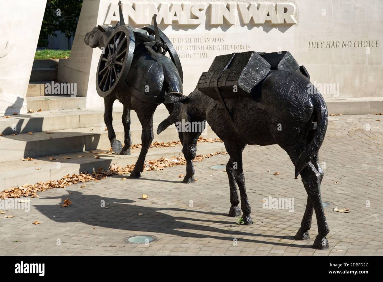 Animals in War Memorial, commemorating the countless animals that have served and died under British military command throughout history. Stock Photo