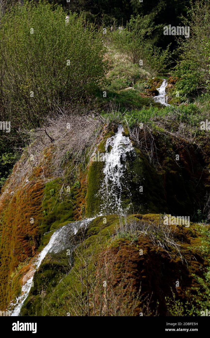 Dreimühlen-Wasserfall am Ahbach, Üxheim-Nohn, Rheinland-Pfalz, Deutschland Stock Photo