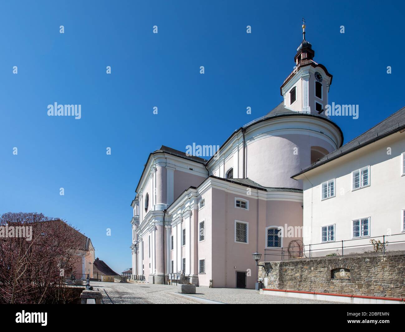 Sonntagberg Basilica Church in Lower Austria. Catholic pilgrimage center in Mostviertel. Stock Photo