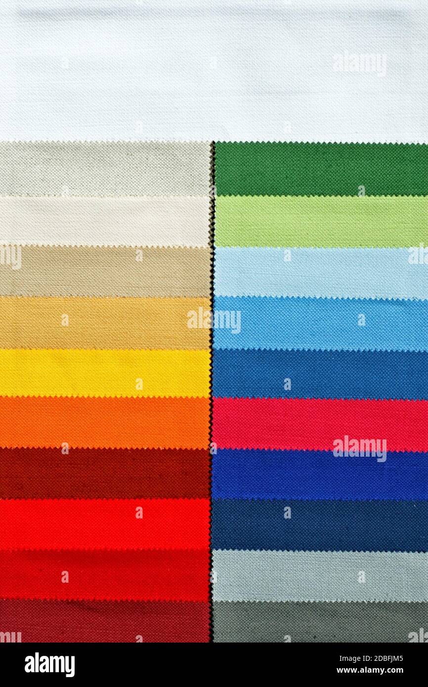 Decorative and fashion textile cloth color chart Stock Photo Alamy
