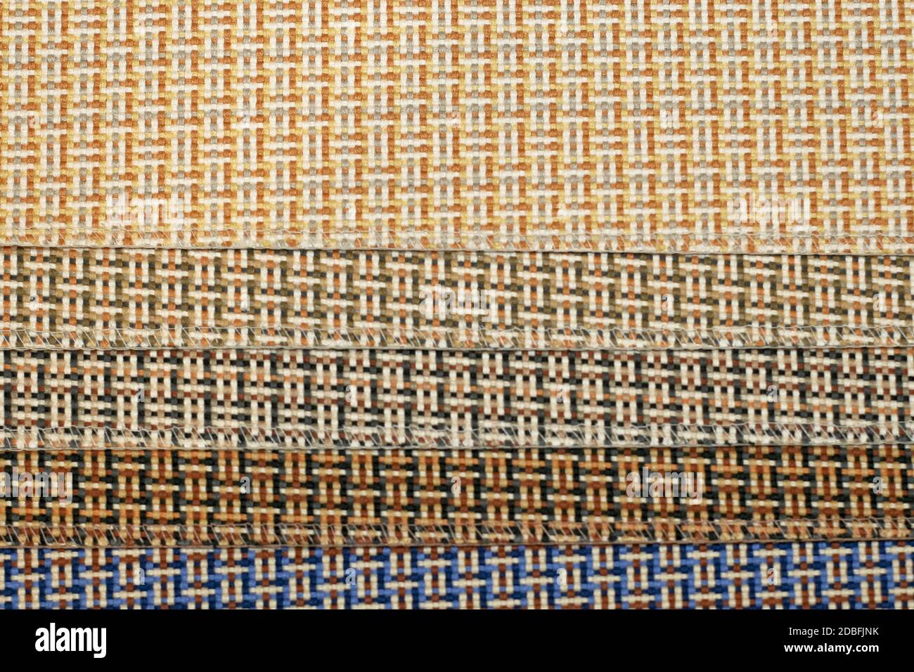 Geometric perforated cotton fabric textile samples Stock Photo - Alamy