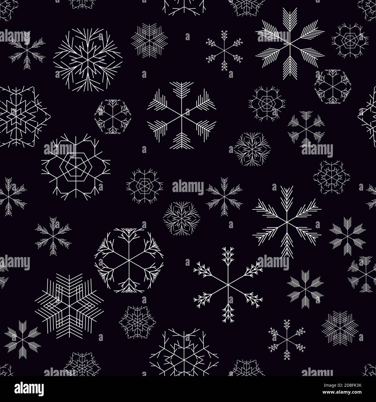 Snowflakes seamless pattern snow background hi-res stock photography ...