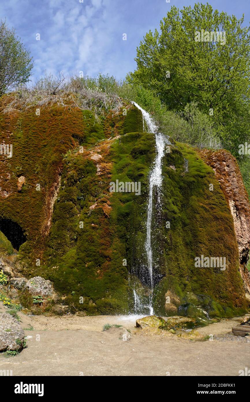 Dreimühlen-Wasserfall am Ahbach, Üxheim-Nohn, Rheinland-Pfalz, Deutschland Stock Photo